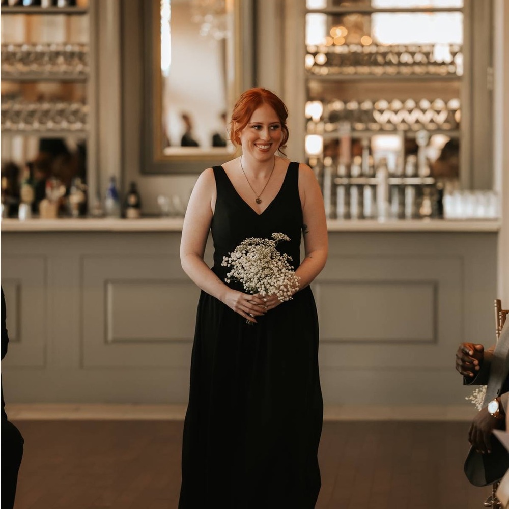 Azazie Black Chiffon Bridesmaid Dress
